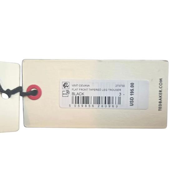 ⭐️NWT - TED BAKER Devana Flat Front Tapered Leg Trousers - Picture 9 of 12